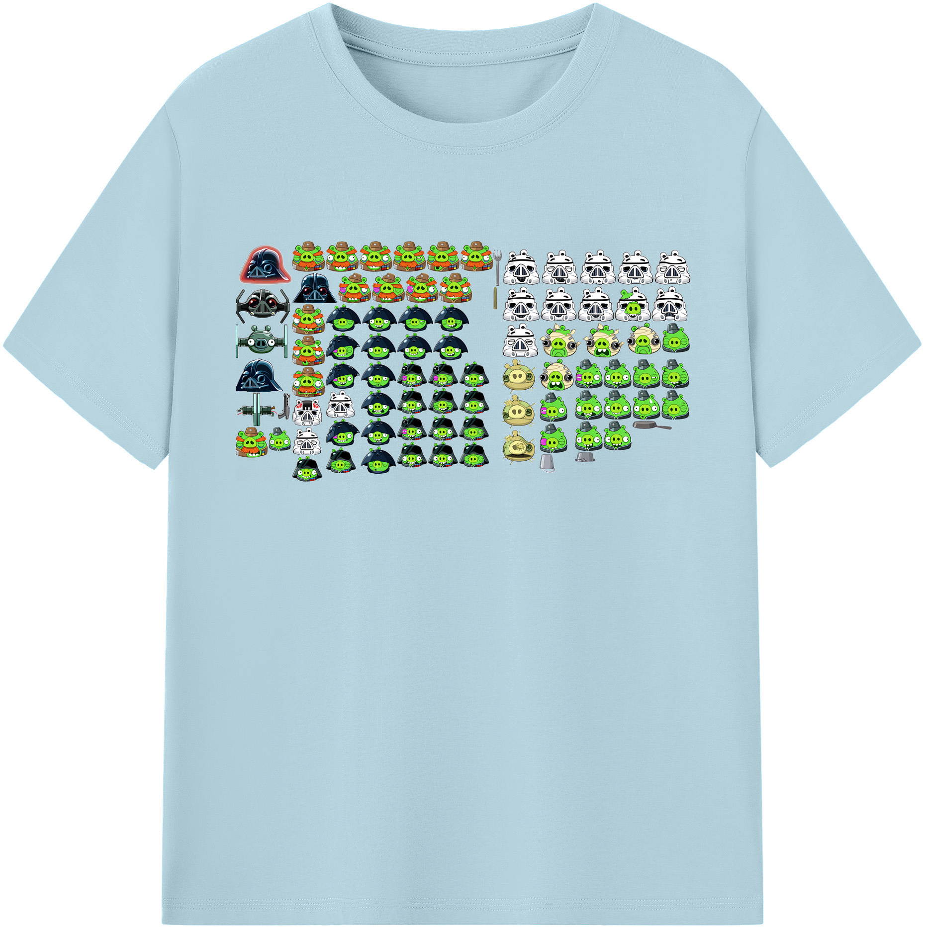 （画像用） Angry Birds アングリーバード 綿100％半袖Tシャツ（フロントプリント）